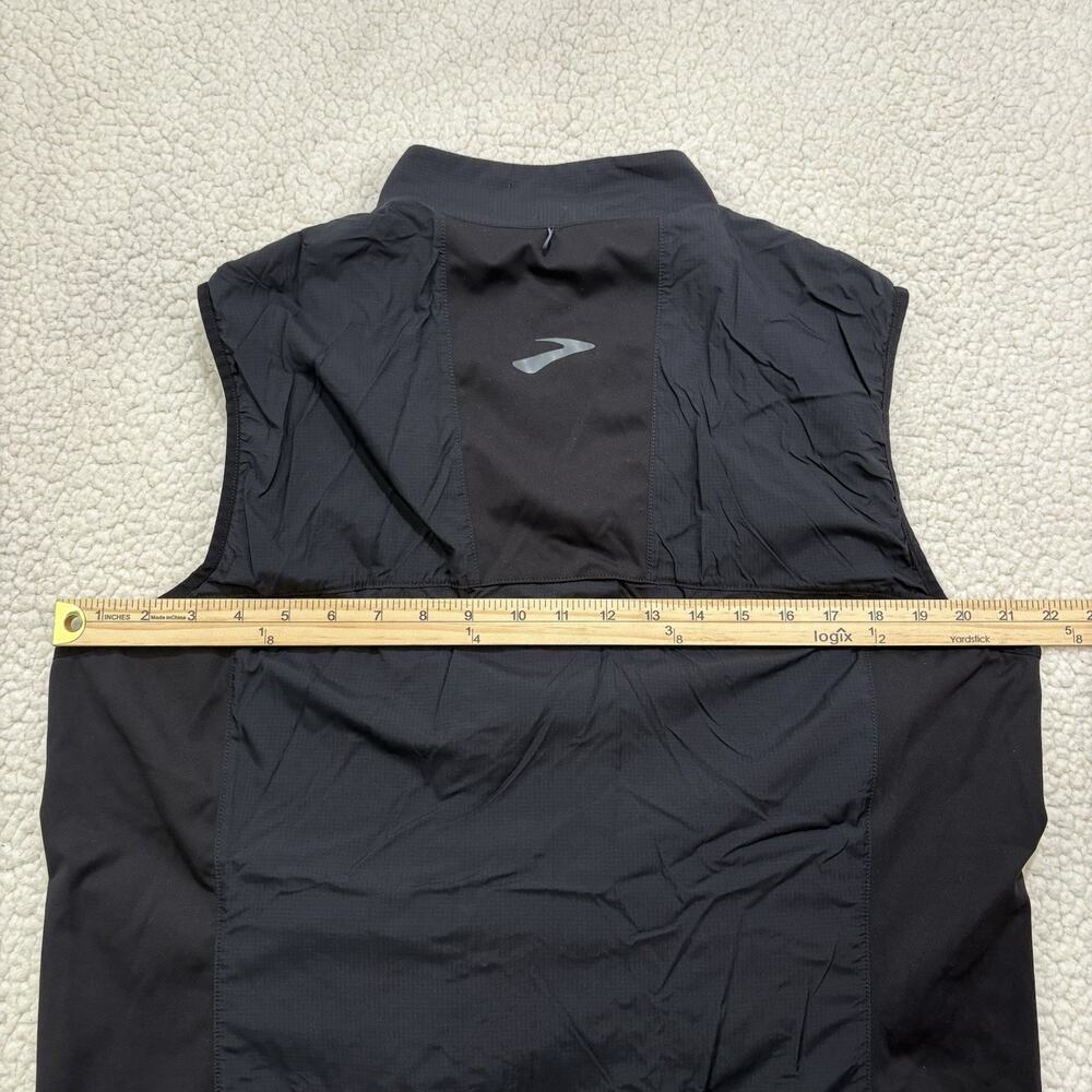 Brooks Shield Hybrid Running Vest Men’s L Black Full Zip Lightweight Insulated - Picture 7 of 10